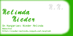 melinda nieder business card